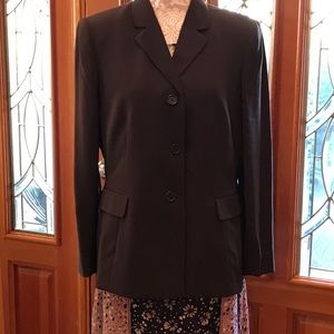 KASPER MOCHA JACKET VTG SILKY LUXURIOUS 12P—14P